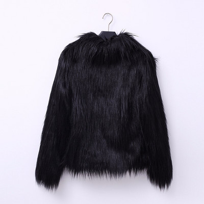 Μόδα Κορίτσια Πολυτελή Χειμερινή Ζεστή Χνουδωτά Συνθετική Γούνα Κοντό παλτό Σακάκι Πάρκα για νήπια Κοριτσίστικα Πανόχρωμα Ζακέτα