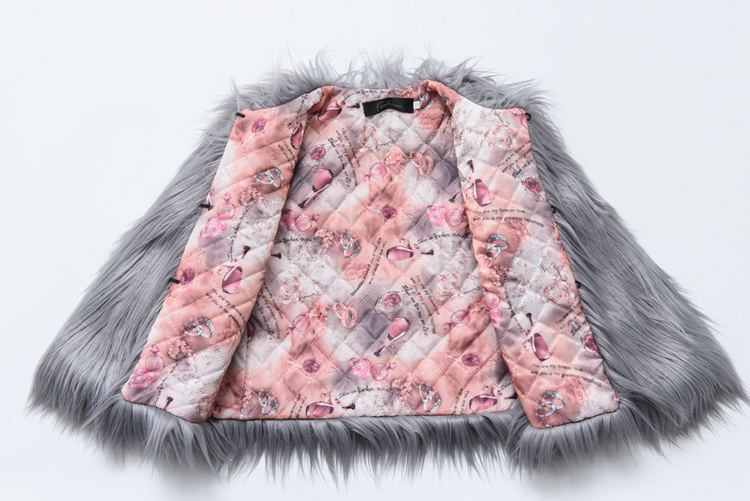 Μόδα Κορίτσια Πολυτελή Χειμερινή Ζεστή Χνουδωτά Συνθετική Γούνα Κοντό παλτό Σακάκι Πάρκα για νήπια Κοριτσίστικα Πανόχρωμα Ζακέτα