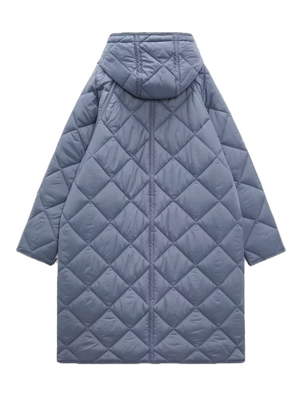 TRAF 2022 jauna sieviešu ziemas jaka, modes parka, garais mētelis ar kapuci, brīvs, silts sniega apģērbs, kokvilnas polsterēts auksts apģērbs