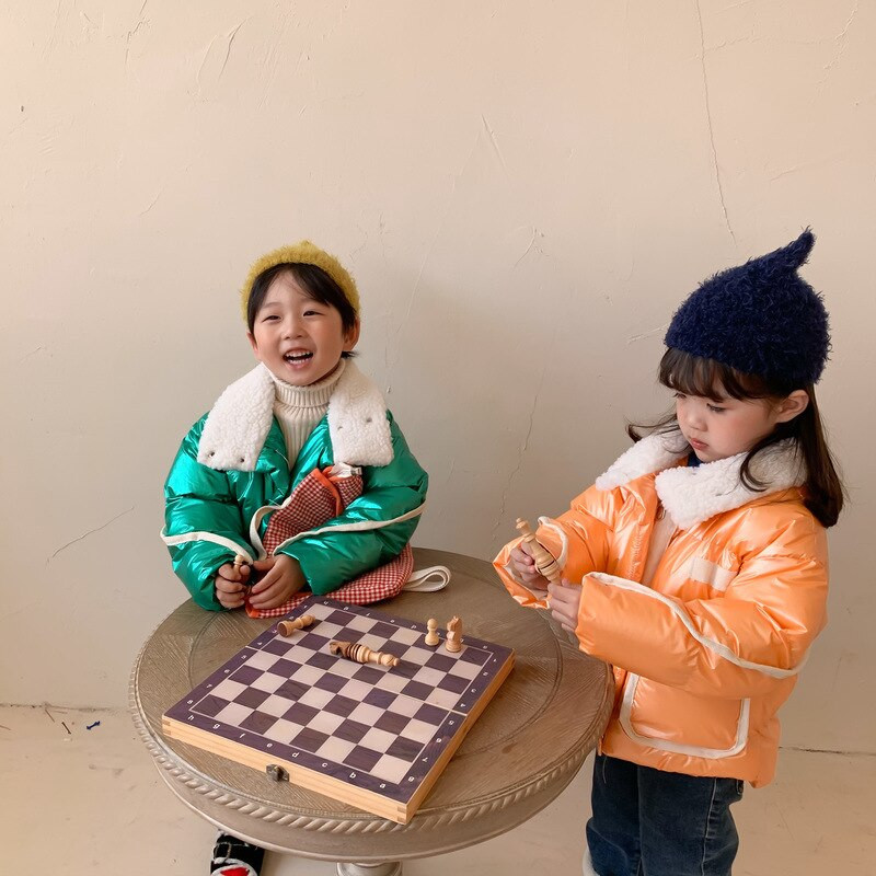 Ziemas modes bērni Bieza jaka Meitene Zēns Jērs Vilna Zīdainis Toddler Bērns Silts Aita Kā Mētelis Bērnu Virsdrēbes Kokvilnas drēbes