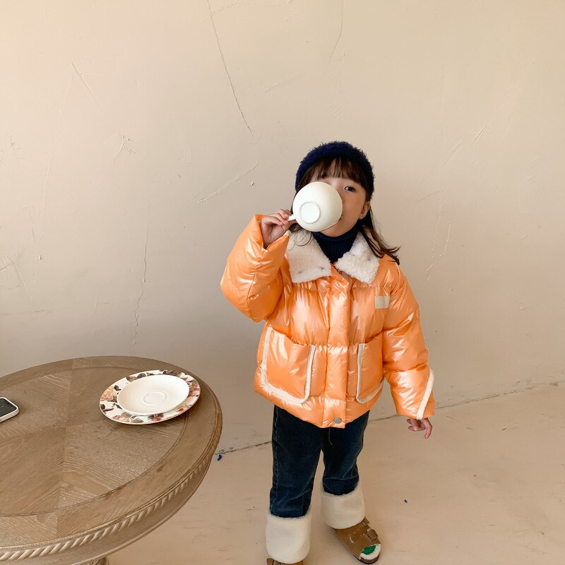 Ziemas modes bērni Bieza jaka Meitene Zēns Jērs Vilna Zīdainis Toddler Bērns Silts Aita Kā Mētelis Bērnu Virsdrēbes Kokvilnas drēbes