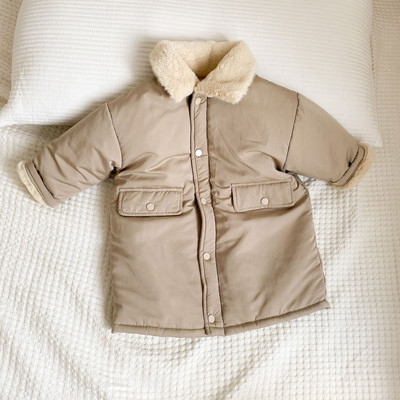 Κορεάτικο στυλ Νέο Χειμώνα Παιδικά Παλτό με βαμβακερή επένδυση μονόχρωμο Παχύ ζεστό πάρκα Απομίμηση μαλλιών κουνελιού Παιδικά μακριά εξωτερικά ενδύματα