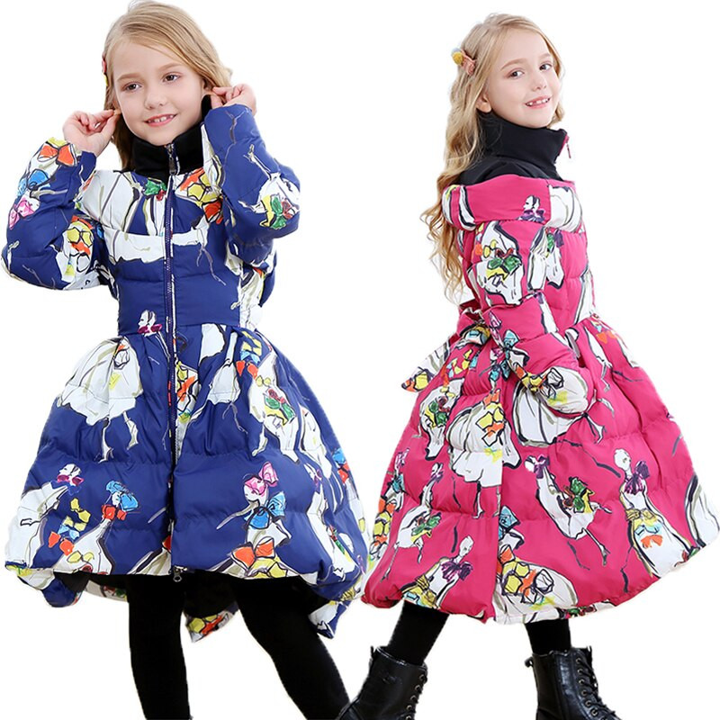 Κοριτσίστικο Χειμερινό Παλτό Νέο Μόδα Παιδικό Πουπουλένιο Μπουφάν για κορίτσι Ζεστό Βαμβακερό Πάρκα Παιδικό Μακρύ Μπουφάν Κοριτσίστικα Ρούχα 6 8 10 12 Ετών