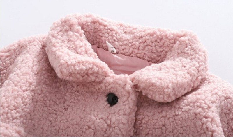 1-7 ετών Παιδικά Κοριτσίστικα Μπουφάν Χειμερινά Κορίτσια Μάλλινο Παλτό Πρόβατο Ζεστό Φθινόπωρο Αγόρια Χοντρά ρούχα