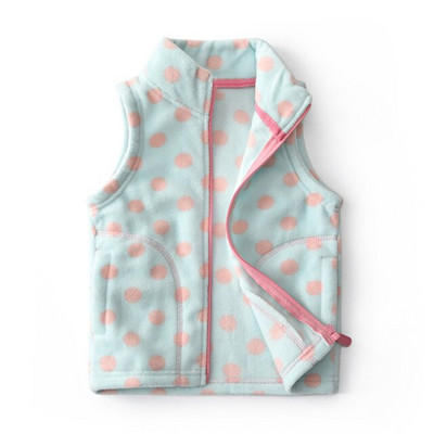 Mudkingdom Παιδικά γιλέκα μπουφάν Φθινοπωρινά χειμωνιάτικα φλις παιδικά πανωφόρια πανωφόρια ελαφριά casual χαριτωμένα πουά μοτίβο για αγόρια κορίτσια