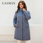 GASMAN Jauna sieviešu jaka pavasara 2022 gara Fashion casual vidukļa parka Vēju necaurlaidīga silta plāna kokvilna Sieviešu mētelis virsdrēbes 8284