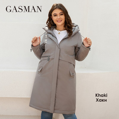 GASMAN Jauna sieviešu jaka pavasara 2022 gara Fashion casual vidukļa parka Vēju necaurlaidīga silta plāna kokvilna Sieviešu mētelis virsdrēbes 8284