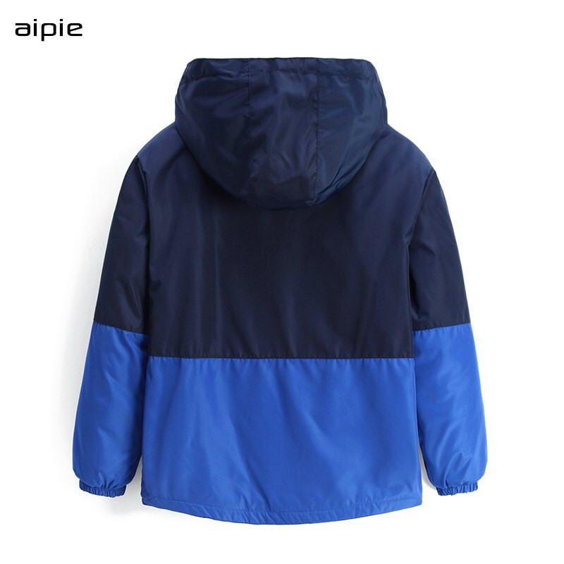 Παιδικά μπουφάν συνονθύλευμα χρώματος φλις με κουκούλα για αγόρια παλτό για 7-16 ετών Παιδικά εξωτερικά ρούχα