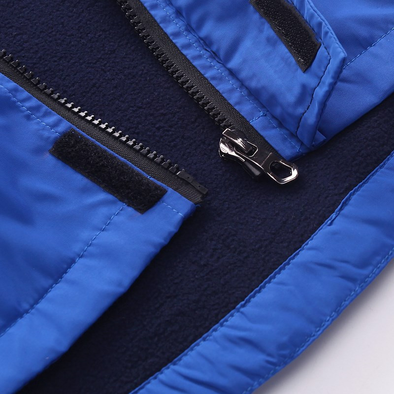 Παιδικά μπουφάν συνονθύλευμα χρώματος φλις με κουκούλα για αγόρια παλτό για 7-16 ετών Παιδικά εξωτερικά ρούχα