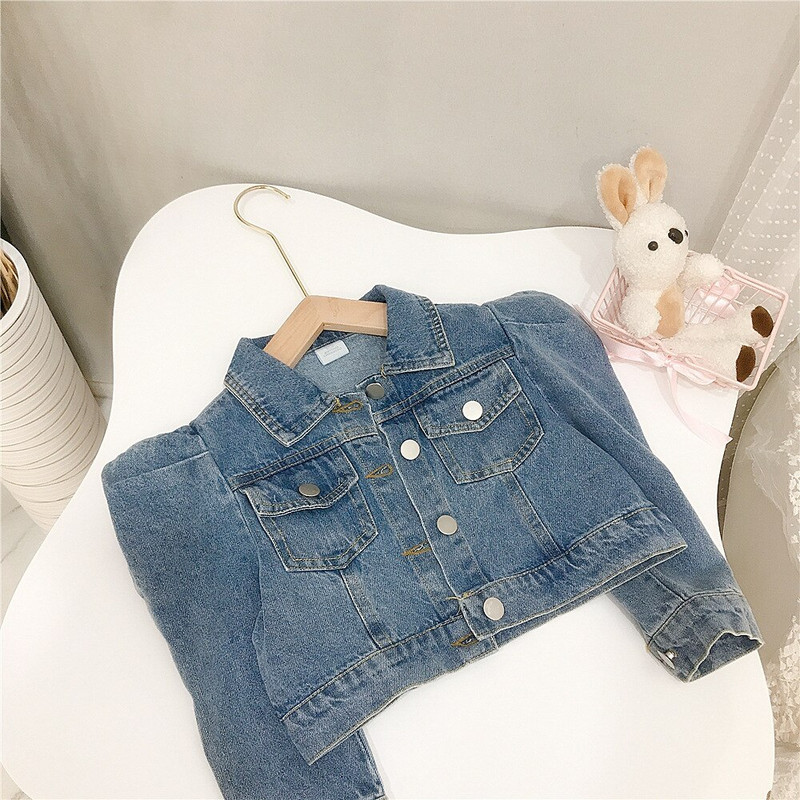 Odjeća za djevojčice Jesenska dječja traper jakna Za djevojčice Traperice dječji kaput Dječja odjeća Zimska moda Kratke dječje traper jakne 1-8 godina