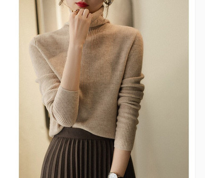 Φθινοπωρινό Χειμωνιάτικο Πλεκτό Γυναικείο Πουλόβερ Ζεστό Μακρυμάνικο Λεπτό Μασίφ Πουλόβερ Ζιόν Πουλόβερ Μάλλινο Παχύ Πουλόβερ 23776