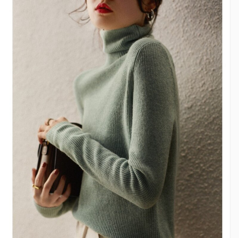 Φθινοπωρινό Χειμωνιάτικο Πλεκτό Γυναικείο Πουλόβερ Ζεστό Μακρυμάνικο Λεπτό Μασίφ Πουλόβερ Ζιόν Πουλόβερ Μάλλινο Παχύ Πουλόβερ 23776