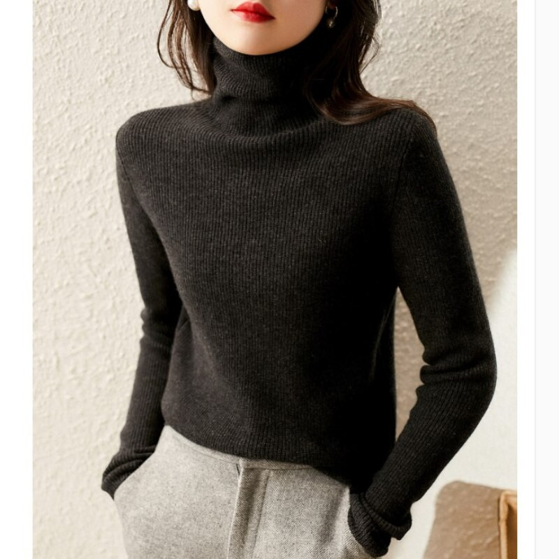 Φθινοπωρινό Χειμωνιάτικο Πλεκτό Γυναικείο Πουλόβερ Ζεστό Μακρυμάνικο Λεπτό Μασίφ Πουλόβερ Ζιόν Πουλόβερ Μάλλινο Παχύ Πουλόβερ 23776