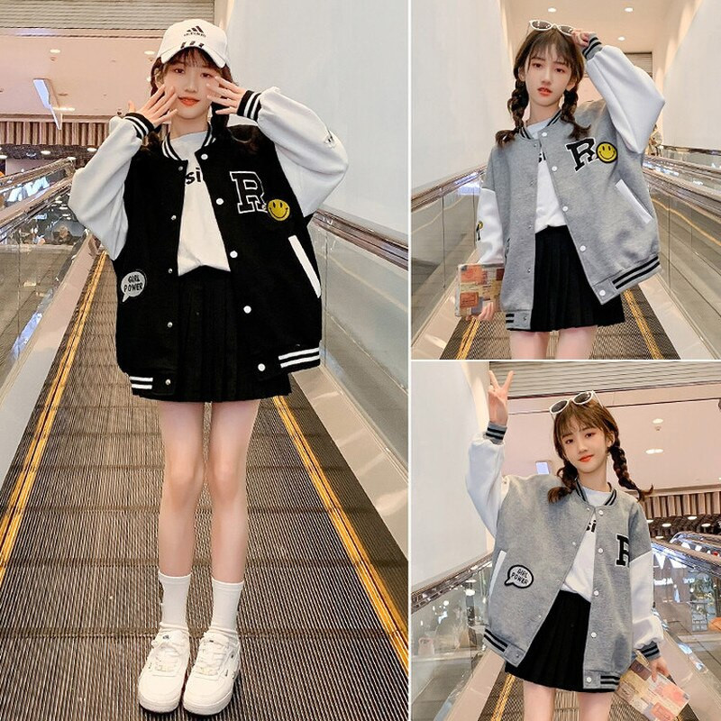 Nova dječja jesenska jakna Baseball odijelo Bomber Tiny Cotton Dječja odjeća za tinejdžere Prošiveni kaputi i jakne 15-godišnja djevojčica