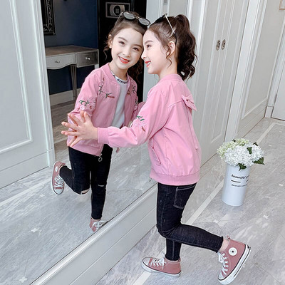 Κοριτσίστικο Παλτό Πανωφόρι Κέντημα Παλτό για Κορίτσια Ανοιξιάτικο Φθινοπωρινό σακάκι Κορίτσι Casual Style Παιδικά Ρούχα Κορίτσι 6 8 10 12 14