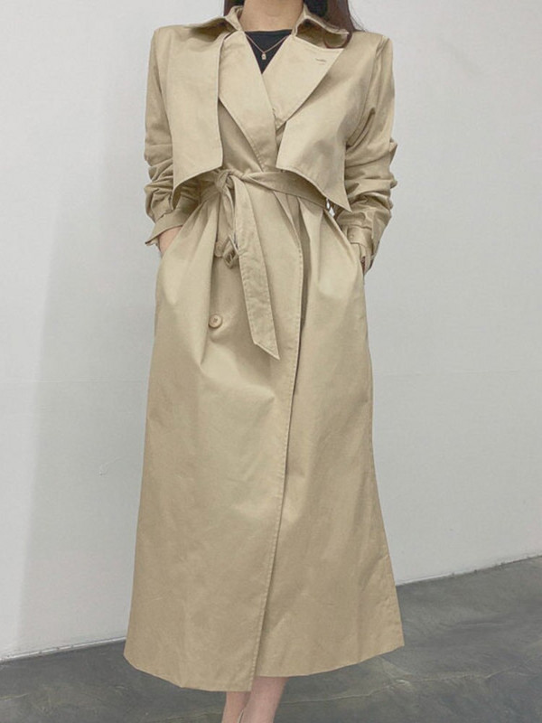 [EWQ] Jednoredno kopčanje, modni trend dugih rukava, ženska odjeća, korejski šik ženski trenčkot, vanjska odjeća, jesenska vjetrovka 2022.