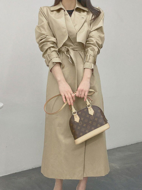 [EWQ] Jednoredno kopčanje, modni trend dugih rukava, ženska odjeća, korejski šik ženski trenčkot, vanjska odjeća, jesenska vjetrovka 2022.