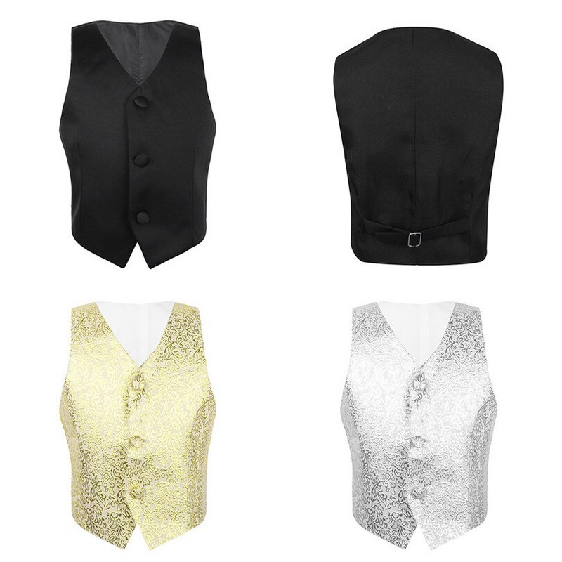 Nova moda Dječje dječačko gospodsko odijelo Svečana odijela bez rukava Prsluk Sjajna cvjetna haljina Prsluk Ležerna odjeća SZ 2-14