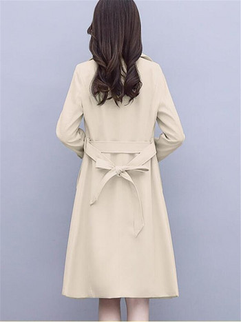 Casual Thin Trench Coat Γυναικείο βρετανικό στιλ Πανωφόρι χιτώνα μέσης Μεσαίου μήκους Λεπτό αντιανεμικό παλτό Ανοιξιάτικο γυναικείο αντιανεμικό παλτό