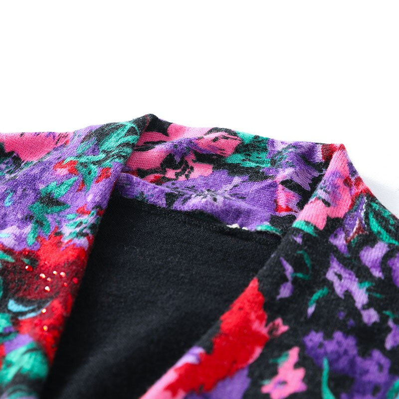 YISU Džemperis Sieviešu Šalles apkakles apdruka Brīvs Silts Garām piedurknēm Džemperis Sieviešu Rudens Ziemas Elastīgs Ikdienas Sieviešu Pullove