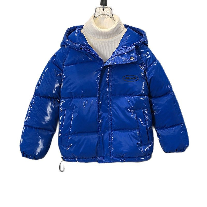 Παιδικά Χειμερινά Αγόρια Κορίτσια με κουκούλα Βαμβακερό μπουφάν Παιδικά Εξωτερικά Ενδύματα Παχύ ζεστό Υψηλής ποιότητας γυαλιστερό υφασμάτινο παλτό Ρούχα εξωτερικού χώρου