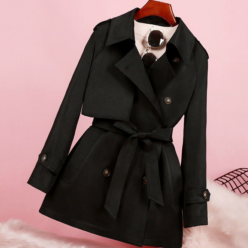 Trench Women Eleganti Solid Preppy Stils Brīvais laiks Minimālisms Populāri Stilīgi Jaunākie Ikdienas Sieviešu Apģērbi Ielu apģērbi Ulzzang Cozy
