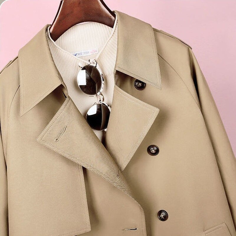 Trench Women Eleganti Solid Preppy Stils Brīvais laiks Minimālisms Populāri Stilīgi Jaunākie Ikdienas Sieviešu Apģērbi Ielu apģērbi Ulzzang Cozy