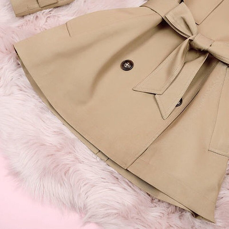 Trench Women Eleganti Solid Preppy Stils Brīvais laiks Minimālisms Populāri Stilīgi Jaunākie Ikdienas Sieviešu Apģērbi Ielu apģērbi Ulzzang Cozy