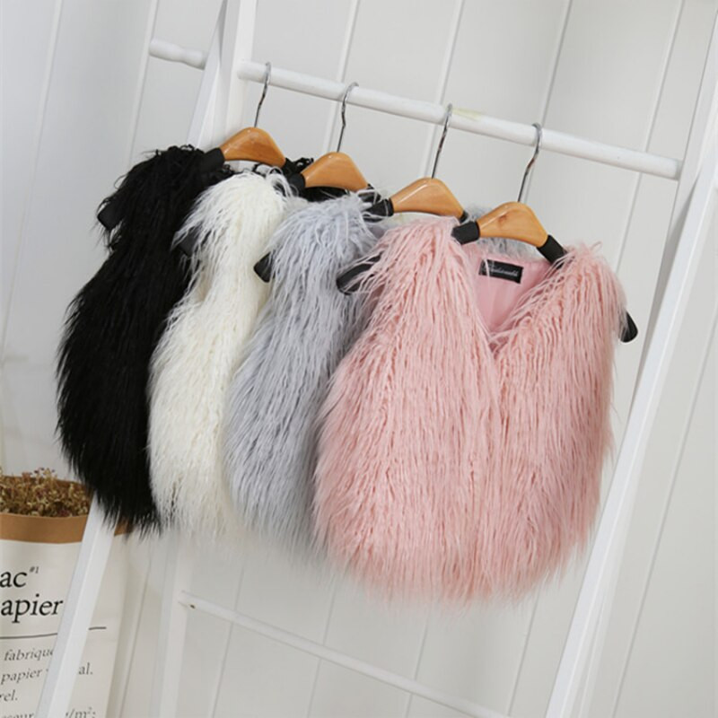 Μόδα μωρό γιλέκο από ψεύτικη γούνα Οικογενειακά ασορτί γιλέκα χειμωνιάτικο φθινόπωρο Άνοιξη Μητέρα Κόρη Κορίτσι Γούνινο γιλέκο μονόχρωμο