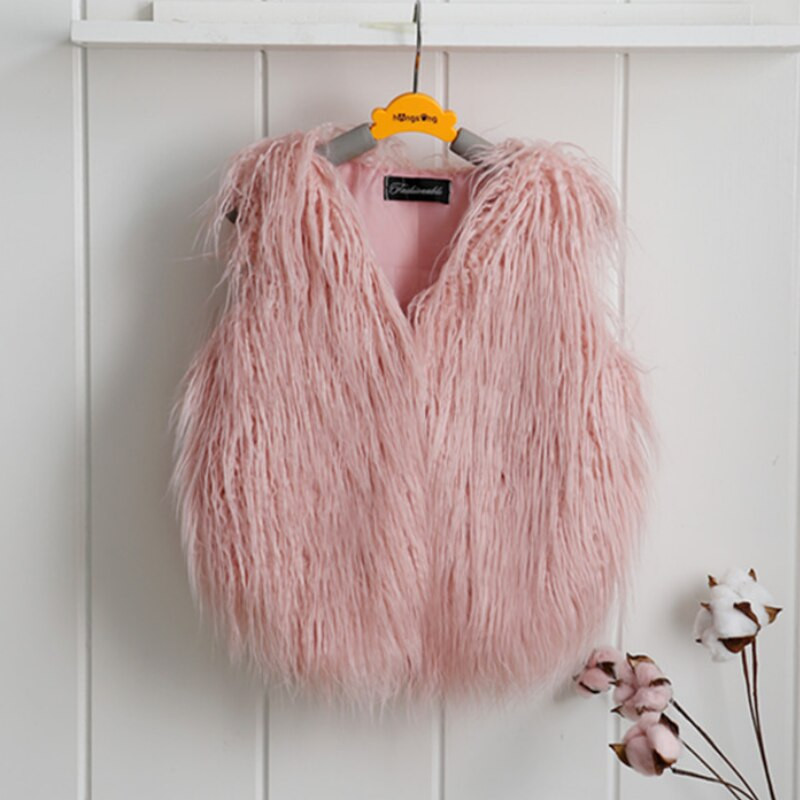Μόδα μωρό γιλέκο από ψεύτικη γούνα Οικογενειακά ασορτί γιλέκα χειμωνιάτικο φθινόπωρο Άνοιξη Μητέρα Κόρη Κορίτσι Γούνινο γιλέκο μονόχρωμο