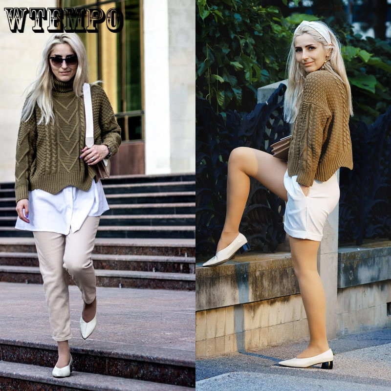 Κοντό πουλόβερ Πουλόβερ Χαλαρό Πλεκτό Πλεκτό Πλεκτό πουλόβερ Χειμώνας Γυναικείο ζιβάγκο Παχύ Ζεστό Χονδρικό