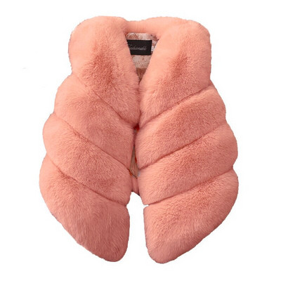 Παιδικό κοριτσίστικο γιλέκο από ψεύτικη γούνα Μόδα φθινοπώρου & χειμώνα Χοντρό ζεστό πολύχρωμο γιλέκο Παιδικό πανωφόρι Βρεφικό κορίτσι Χριστουγεννιάτικα ρούχα