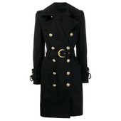 HIGH STREET 2022. Dizajnerski trenč ženski kaput s dvostrukim kopčanjem i dugmadima s remenom