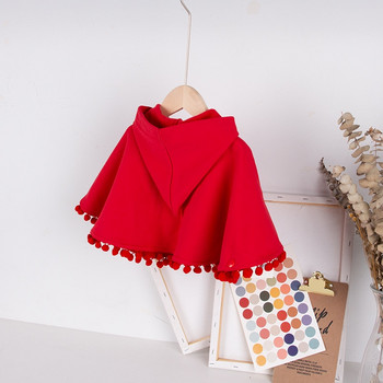 Μανδύα για μωρό κοριτσάκι Εξωτερικά ρούχα Κόκκινη Άνοιξη Φθινοπωρινό Βρεφικό μανδύα με κουκούλα Cape Jumpers Βαμβακερό νήπιο Παιδική ζακέτα Ρούχα Poncho