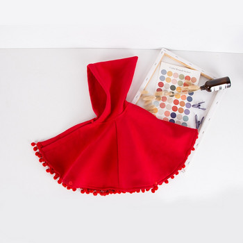Μανδύα για μωρό κοριτσάκι Εξωτερικά ρούχα Κόκκινη Άνοιξη Φθινοπωρινό Βρεφικό μανδύα με κουκούλα Cape Jumpers Βαμβακερό νήπιο Παιδική ζακέτα Ρούχα Poncho