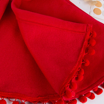 Връхни дрехи с наметало за момиченце Червена пролетна есен Бебешка наметка с качулка Джъмпери мантия Памучна детска жилетка Пончо Дрехи