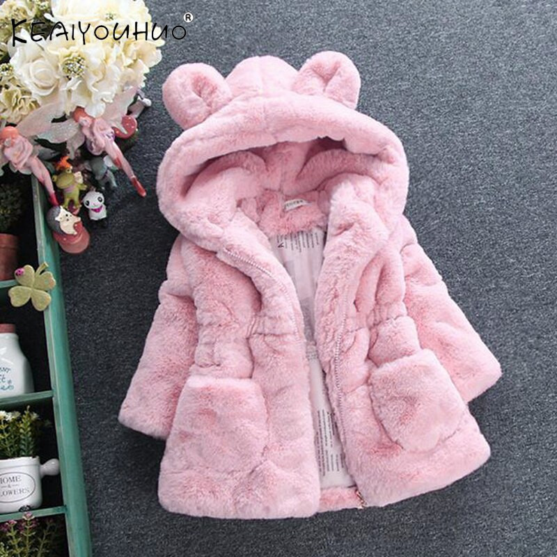 2022-es télikabát lányoknak dzsekik pamut gyerekruhák gyerekkabát lányoknak ruhák szőrmegallér hosszú gyapjú kabát 3-12Y