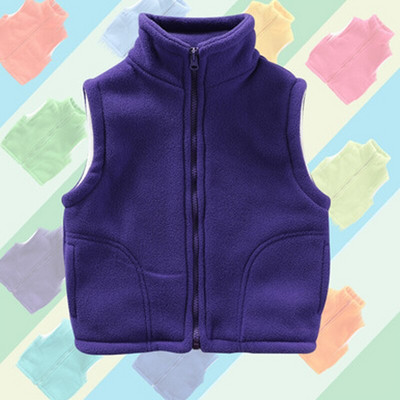 Pusaudžu Virsdrēbes Vestes Bezpiedurknēm Jakas Bērnu Veste zēnam Meitenei Polar Fleece Baby Bērnu Veste Silta Ziemas 100-150cm