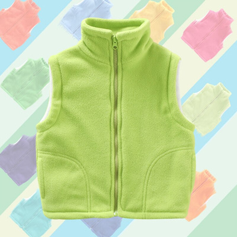 Pusaudžu Virsdrēbes Vestes Bezpiedurknēm Jakas Bērnu Veste zēnam Meitenei Polar Fleece Baby Bērnu Veste Silta Ziemas 100-150cm