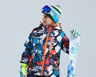 -30 ziemas Bērnu zīmola slēpošanas jaka zēns meitene bērnu slēpošanas sniega tērps Ūdensizturīgs āra sporta jaka apģērbs pusaudžiem 12 14 JAUNS parka