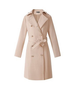 Ženski vintage bijeli trenč kaput s dvostrukim kopčanjem za žene, uski dugi trenč haljina, ženska zimska uredska jednobojna trenč haljina