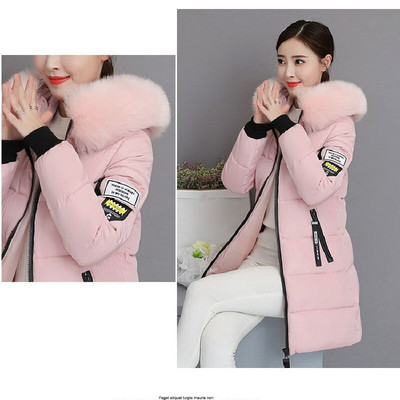 2021 Χειμερινό μπουφάν με κουκούλα με γούνινο γιακά Γυναικεία παλτό πάρκα υψηλής ποιότητας Γυναικεία λεπτή Paddinh Parka Γυναικεία μεσαία παλτό
