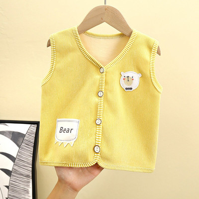 0-5Y Cartoon Bear Winter Kid Γιλέκο Γούνινο Γιλέκο Χοντρό ζεστό μπουφάν αμάνικο κοριτσάκι αγόρι Παιδικά ρούχα Παιδικά ρούχα