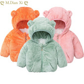 1-5 gadu jauka, divpusēja plīša ziemas silta jaka meitenēm un zēniem 7 krāsu bērnu dzimšanas dienas dāvanu virsdrēbes