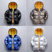 2-10 godina Zimska puhasta jakna za dječake Sjajna modna kaputa za bebe princeze s kapuljačom Vodootporna gornja odjeća Dječja odjeća