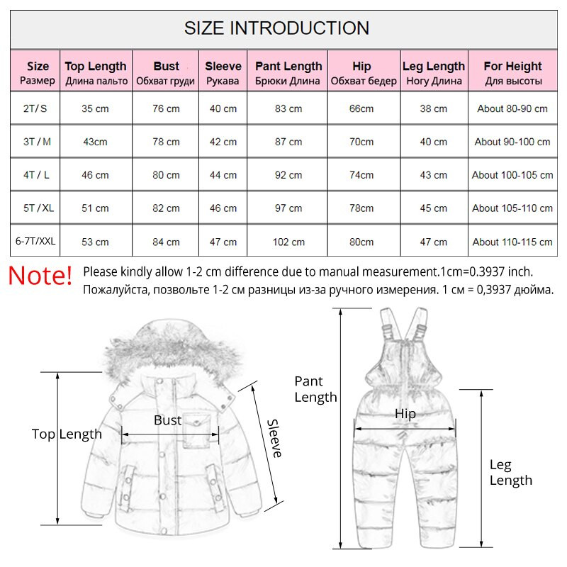 IYEAL Rusija Zimski dječji komplet odjeće za dojenčad, dječake, pamučni kaput + kombinezon, skijaško odijelo otporno na vjetar, dječja odjeća za bebe