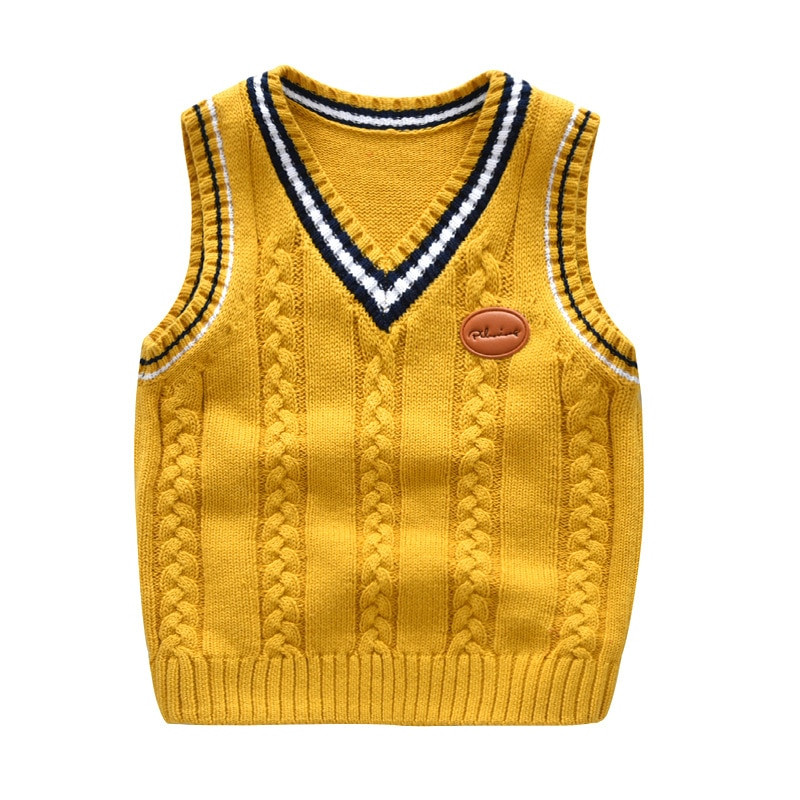 Φθινόπωρο & Χειμώνας Παιδικά Αμάνικα Πουλόβερ Βρεφικό χειμωνιάτικο γιλέκο V-λαιμόκοψη Ζεστό πλεκτό γιλέκο Παιδικό πλεκτό γιλέκο για αγόρια