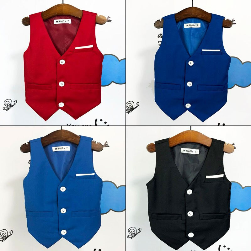 Bērnu veste pavasara rudens zēnu kleita vestīte bērniem Catwalk saimnieka priekšnesums modes veste puķu puišu ballītes kāzu kostīms