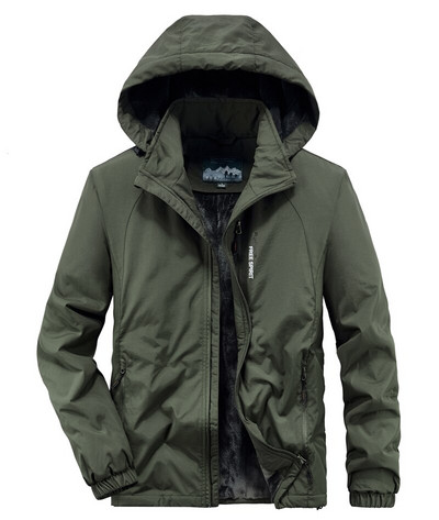 Νέο 2021 Ανδρικό Χειμώνα Παχύ Ζεστό Μπουφάν Στρατού με κουκούλα Streetwear Casual Παλτό Βαμβακερή επένδυση Ανδρικά παλτό jaqueta masculina