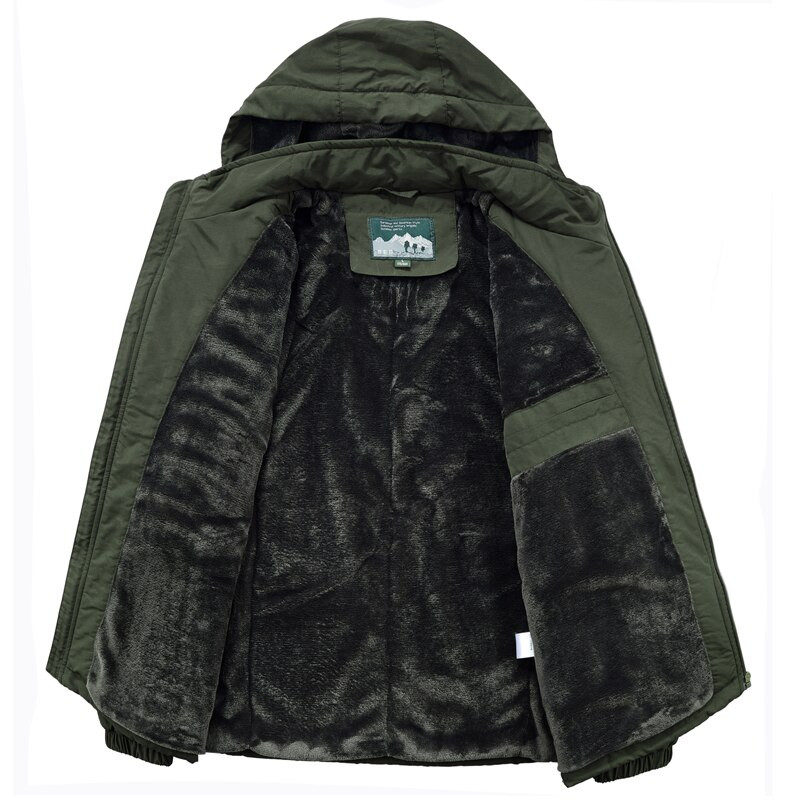 Νέο 2021 Ανδρικό Χειμώνα Παχύ Ζεστό Μπουφάν Στρατού με κουκούλα Streetwear Casual Παλτό Βαμβακερή επένδυση Ανδρικά παλτό jaqueta masculina
